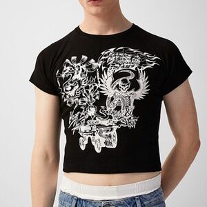 Jungle Jungle unisex Flames & Stuff baby tee NWT